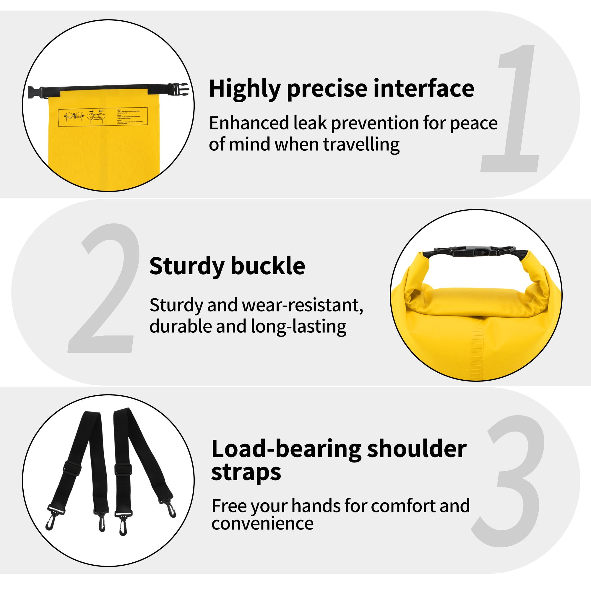 Unique Bargains Durable Waterproof Dry Bag Yellow
