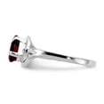 thumbnail image 3 of Solid 14k White Gold 7x5mm Oval Garnet January Red Gemstone Engagement Ring Size 7.5, 3 of 5