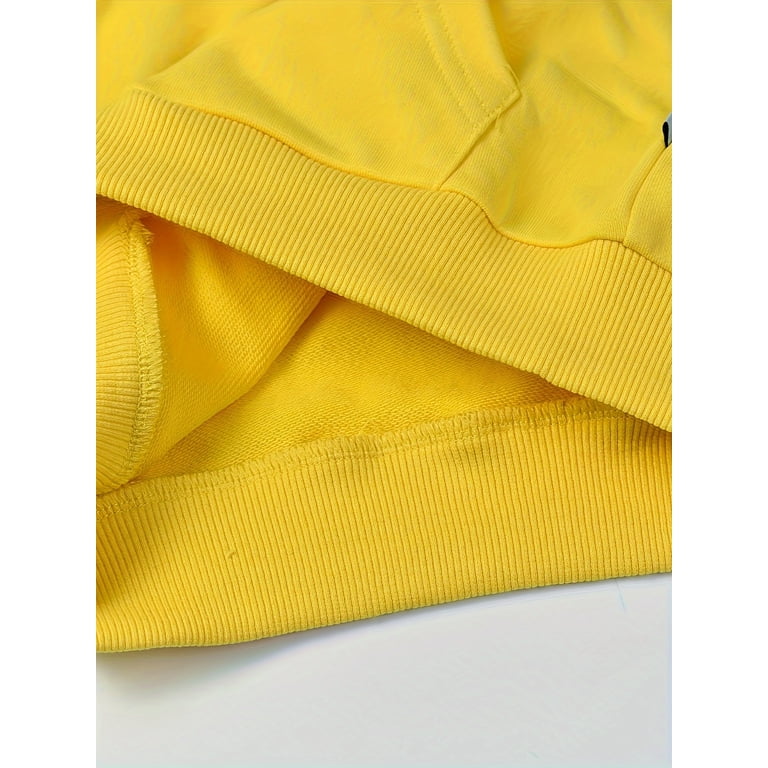 HILEELANG Kids Cotton Blend Full-Zip Hoodie, Lightweight Yellow photo 5