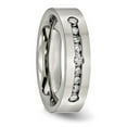 thumbnail image 5 of Auriga Titanium Polished 1/2 ct tw. Diamond 6mm Band Size 11 for Women, 5 of 8