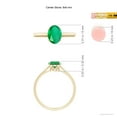 thumbnail image 5 of ANGARA Natural Oval Solitaire 1.1 ct Emerald Cocktail Ring in 14K Yellow Gold for Women (Size-8x6mm) | May Birthstone, Birthday, Anniversary, Jewelry Gift for Women | Natural Emerald Ring, 5 of 10