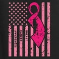 thumbnail image 6 of Wild Bobby Breast Cancer Awareness American Flag Front and Back Unisex Tee , Black, Small, 6 of 6