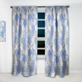 thumbnail image 2 of Designart 'Blue Floral Dew' Modern Curtain Panel, 2 of 5