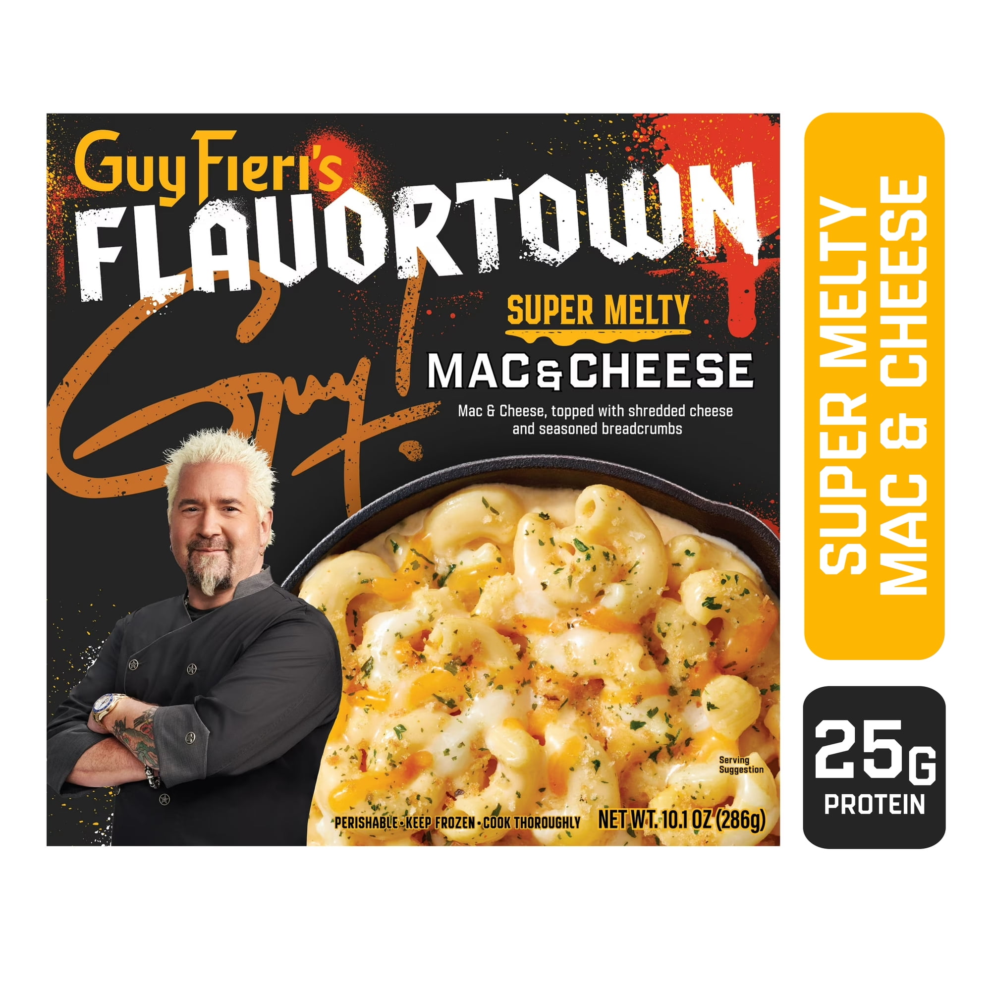 Guy Fieri's Flavortown Super Melty Mac and Cheese Frozen Individual Meal 10.1OZ