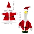 thumbnail image 3 of OANLKGI Christmas Garden Goose Statue Clothing Set for 23 IN Goose Decoration Santa Costume with Red Coat and Matching Hat for Front Yard Porch Patio Entryway Seasonal Home Display Red and White, 3 of 5