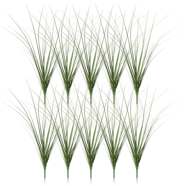 OULII 10Ud Con Plantas Falsas De Césped Verde Para Ambientes Interiores Y Eventos