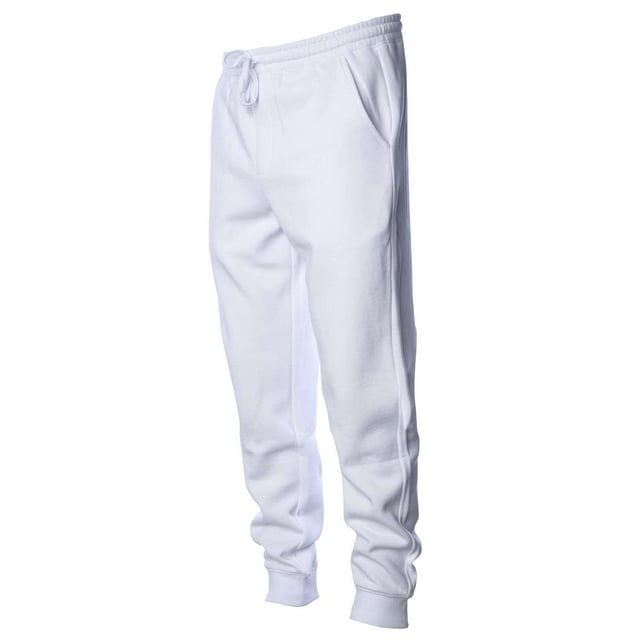 Independent Trading Co. Pantalon en Molleton de Poids Moyen pour Hommes, 2TG, Blanc