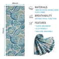 thumbnail image 2 of Blue Pioneer Flower Hot Yoga Mat Towel Non Slip for Hot Yoga - Quick-Drying Yoga Mat Cover with 4 Corner Pockets with Travel Bag - Hot Yoga Towel Non Slip Grip Moisture Wicking Sweat 70"x26", 2 of 6