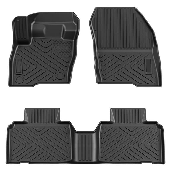 Ladcaser Floor Mats Compatible for Ford Edge 2015-2024 TPE All Weather Custom Fit Front 1st & 2nd Row Floor Mats Liner