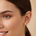 thumbnail image 2 of Mauli Jewels Women’s 14K Yellow or White Gold Filled Round Ball Stud Earrings – Secure Push Back, 4MM–8MM Sizes, 2 of 6