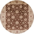 thumbnail image 1 of Ahgly Company Machine Washable Indoor Round Industrial Modern Brown Area Rugs, 4' Round, 1 of 1
