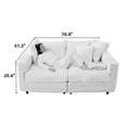 thumbnail image 3 of Gewnee 104.3"Corduroy 4-Seat Sofa,Modern Comfy Upholstered Cloud Couch with Soft Pillows,Deep Seat Convertible Lounge Chair for Living Room,Bedroom,Apartment., 3 of 14