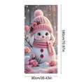 thumbnail image 3 of Tyidzon Christmas Door Cover - 35x71" Christmas Snowman Holiday Backdrop Decorations - Front Door Hanging Banner for Home Wall Party Xmas Decor, Pink, 3 of 5