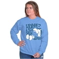 thumbnail image 3 of Retro Groovy Home Sweet Smurf Cartoon Sweatshirt for Men or Women Brisco Brands L, 3 of 6