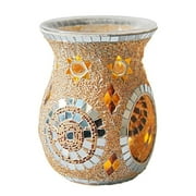 Mosaic Glass Oil Burner Tealight Candle Wax Melter Warmer Candle Holder Essential Oil Burner Fragrance Oil Burner Gift A