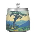 thumbnail image 7 of Yayeee Ashtray with Lid for Cigarette Smokeless Stainless Steel Home Ash Holder, Retro Mountain, 7 of 7