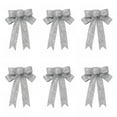 thumbnail image 1 of Large Christmas Red PVC Bows  (6 Count) 9” x 9”, 1 of 6