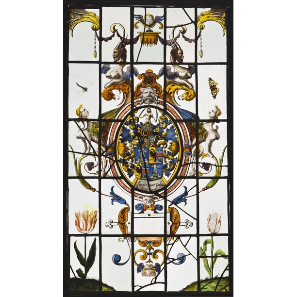 Stained Glass Window Old Window Middle Ages Old20 Inch By 30 Inch Laminated Poster With Bright