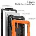 thumbnail image 2 of SaniMore for Lenovo Tab M9 Case 9 inch 2023 Tablet, Multi-Functional Rotating Kicktand Cover Built-in Screen Protector, Lenovo Tab M9 Tablet Case with Handle Shoulder Strap & Pen Holder, Orange, 2 of 7