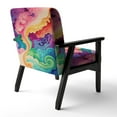 thumbnail image 5 of Designart "Multicolor Swirly Clouds II" Upholstered Modern & Contemporary Accent Chair and Modern & Contemporary Arm Chair - Multiple Color & Pattern, 5 of 7