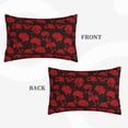 thumbnail image 2 of Sikiie Red Skulls Print Plush Pillow Cover, Wrinkle-proof and Stain-resistant Pillow Protector without Pillow Core, Home Decoration-20"x30", 2 of 6