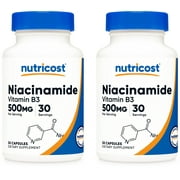 Nutricost Vitamin B3 (Niacinamide) Capsules (500 mg) (30 Capsules) Niacinamide Supplements