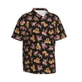 thumbnail image 2 of Fotbe Rose Flower Bear Hawaiian Shirt for Men Unisex Summer Beach Casual Short Sleeve Cotton Linen Button Down Shirts-XX-Large, 2 of 9