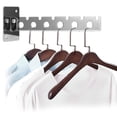 thumbnail image 2 of Fyydes Drying Supplies,304 Stainless Steel 6‑Hole Wall‑Mounted Drying Rack Folding Clothes Organizer with Screws,Drying Rack, 2 of 8