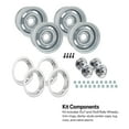 thumbnail image 2 of Speedway Motors GM Style Rally Wheel Kit with 15x7 and 15x8 Silver Painted Steel Wheels, 5 on 4.75” BP, Includes Beauty Rings, Derby Center Caps, Lug Nuts, and Valve Stems Set of 4, 2 of 12
