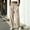 Khaki, variant on XPMWRP Women Elastic High Waist Big Patch Pocket Denim Wide Leg Pants Front Split Ankle Loose Lightweight Jeans Casual Walking Vacation Trousers Khaki XXXL