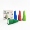 thumbnail image 1 of Tapones de vino (juego de 4), tapón de silicona para botellas de vino y tapones para botellas de bebidas, 1 of 5