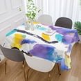 thumbnail image 6 of 54x72 Inch Tablecloth Polyester Square Tablecloth for Home Kitchen Dinner Decor Multicolor Abstract Scene, 6 of 9