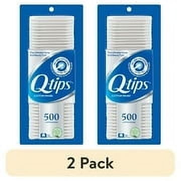 (2 pack) Q-tips Cotton Swabs, Original, For Home, First Aid and Beauty, 100% Cotton, 500 Count