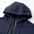 thumbnail image 3 of YABCSAZ Hoodies for Men Casual Solid Color Pullover Long Slevee T Shir Tops Round Neck Loose Fleece Sweatshirt Hooded Pullover Athletic Shirts with Pockets Workout Fall Winter Outfits, 3 of 8