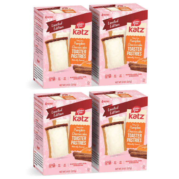 Toaster Pastries - Pumpkin Cheesecake |Gluten Free, Dairy Free, Nut Free, Soy Free, Kosher | (4 Pack, 8.0 Ounce Each)
