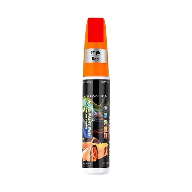Car Scratch Removal Pen 2 In 1 Paint Repair Refinishing Tool For Vehicle Scratches 12Ml Red Color With Brush Tip Applicator Plastic Red