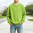 thumbnail image 2 of YOUYEDIAN Boys Oversized Sweatshirts Kids Fashion Long Sleeve Crewneck Fleece Pullover Tops, 2 of 5