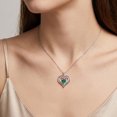 thumbnail image 4 of Jewmon 925 Sterling Silver Heart Birthstone Necklace Women Mothers Day Gifts for Mom Daughter Grandma Birthday Christmas Jewelry Gifts, 4 of 7