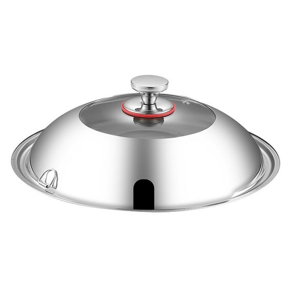 RENACLIPY Large Pan Lid Frying Pan Lid Stainless Steel 1Pack Silver