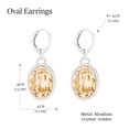 thumbnail image 3 of Arete para Mujer con Cristal Swarovski en Forma de Oval – Bañado en Rodio– Arete Elegante y Brillante, Aretes de Mujer de Moda– Joyería para Mujer de Moda– Regalo especial Ortiz Espinosa Temporada, 3 of 5