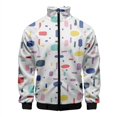 thumbnail image 3 of Chaqueta con estampado geométrico 3D para hombre, abrigo deportivo callejero de gran tamaño, estilo Harajuku, para primavera y otoño, chaquetas con cremallera, ropa para hombre, 3 of 5