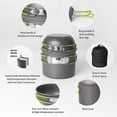 thumbnail image 3 of Camping Cookware Mess Kit, Backpacking Cooking Set, Lightweight Pots and Stove Set for Outdoor Cooking, Ideal for Camping, Hiking, Backpacking and Picnic, 3 of 4