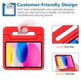 thumbnail image 4 of Fintie Kids Case for iPad 10th Generation (10.9 inch 2022 Model), Kiddie Lightweight Shockproof Kids Friendly Stand Cover with Pencil Holder, Red, 4 of 9