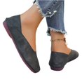thumbnail image 6 of HTHLVMD Vintage Style Flats, Walking Shoes Women Slip On, Flat Shoes for Women Slip On Comfortable Walking Ballerina Shoes Ladies Cute Ballet Flats Pumps Low Wedge Dolly Shoes, Black 5.5, 6 of 8