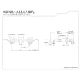 thumbnail image 5 of Kingston Brass KS6121DFL NuWave Two-Handle Wall Mount Bathroom Faucet, Polished Chrome, 5 of 5