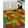 thumbnail image 2 of Ahgly Company Indoor Square Patterned Dark Yellow Green Area Rugs, 7' Square, 2 of 6