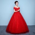 thumbnail image 3 of Ladies Wedding Dress Solid Color Short Sleeves Long Hem Wedding Gown New, 3 of 8
