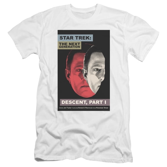 Star Trek Tng Season 6 Episode 26 Premium Canvas Adult Slim Fit 30/1 T-Shirt White