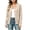 A-Beige, variant on Women Knit Cardigan Tops Long Sleeve Collared Button Front Versatile Kinted Blouse for Fall Winter Daily Wear A-White S
