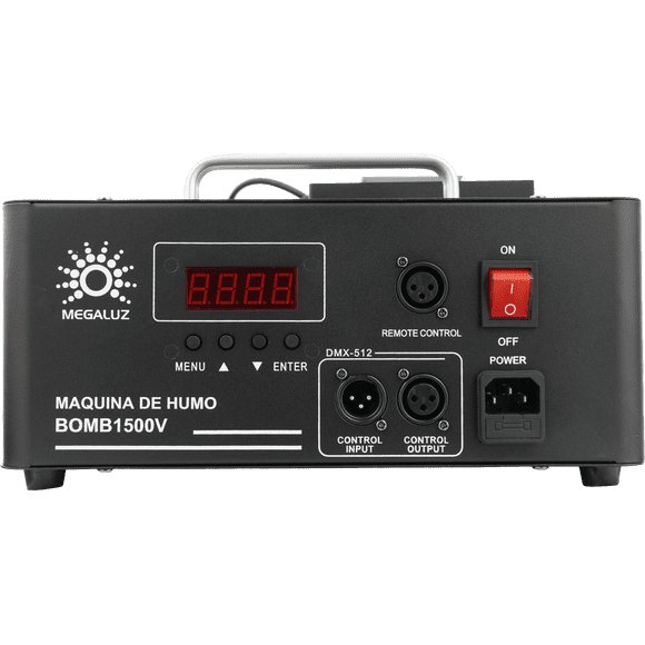 Máquina De Humo Megaluz Bomb1500v 1500w 24 Leds Rgb 1.5w Negro